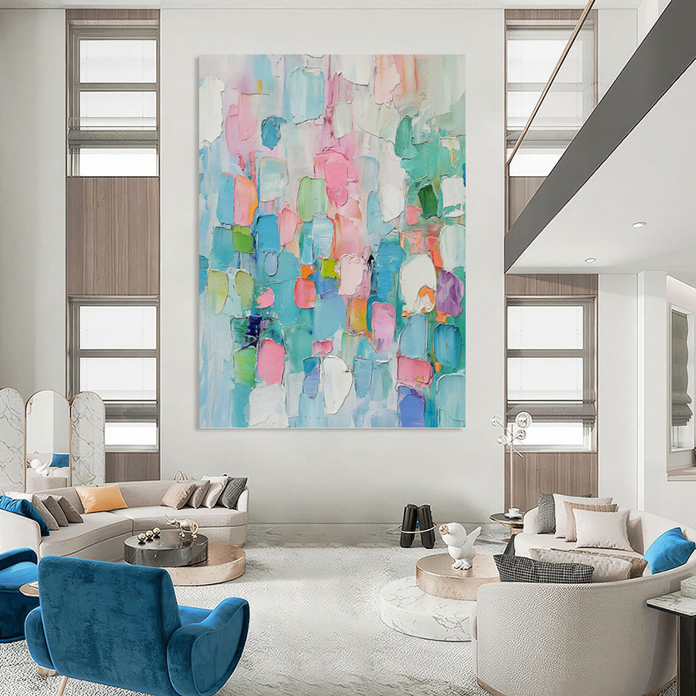Hand - Rendered Custom Textured Abstract Wall Art for Office & Living Room DKH0997