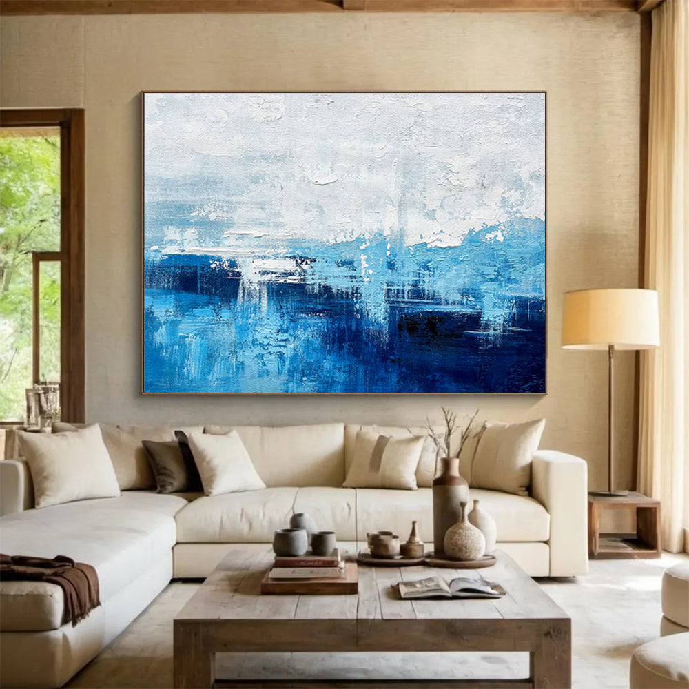 “Inspiring Reflections” Immense Abstract Artwork for Entryway & Office DKH275
