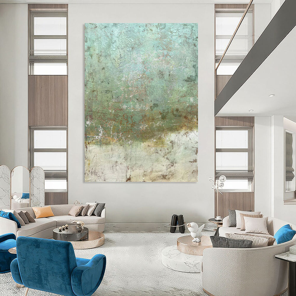 Super - Sized Hand - Painted Textured Custom Abstract Ballad, for Hotel and Dining Room DKH1512