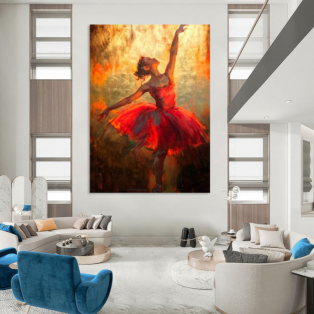 Large Vertical Custom Abstract Hand - Painted Masterpiece for Bar and Hallway DKH1639
