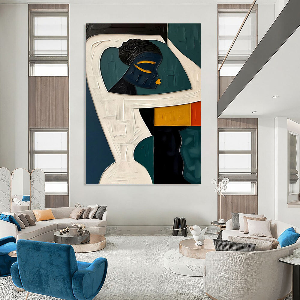 Mammoth Hand - Painted Textured Custom Abstract Painting, Suitable for Office and Hallway DKH1471
