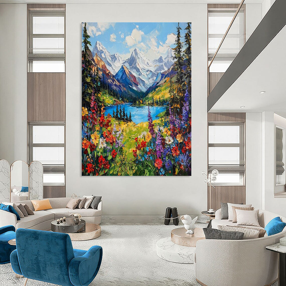 Hand-Painted Textured Abstract Panel for Bedroom & Dining Room LargeART2156