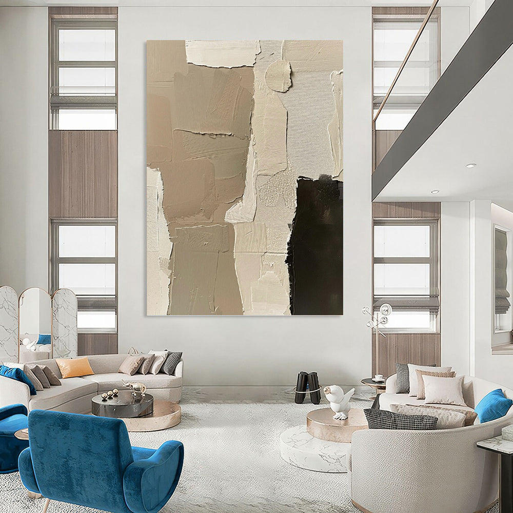 Artfully Engineered Hand - Crafted Textured Canvas Art for Bedroom & Bar DKH1161