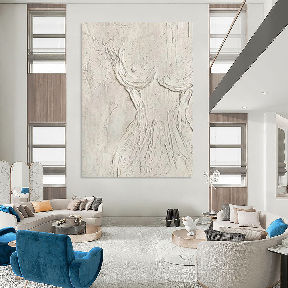Hand - Painted Custom Textured Abstract Wall Art for Office & Living Room DKH0989