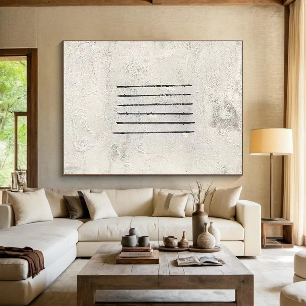 Subtle Line Etching - Minimalist Living Room or Office Art DLZ262