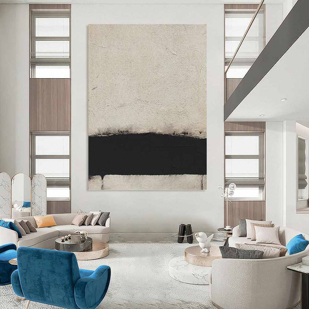 Large - Sized Fashion - Forward Hand - Painted Textured Abstract Art on Canvas for Bar & Entryway DKH1419