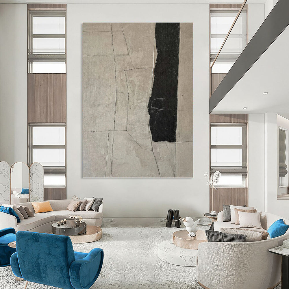 Designer - Crafted Gem: Hand - Painted Textured Canvas Painting for Bar & Living Room DKH1158