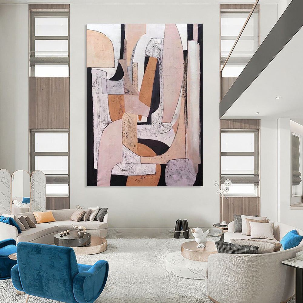 Handmade Large Abstract Paintings: Textured Wonders for Hallway & Entryway DTP252