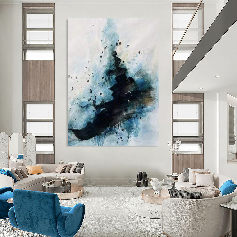 Huge-Scale Hand-Painted Abstract Art for Entryway & Hallway LargeART2306