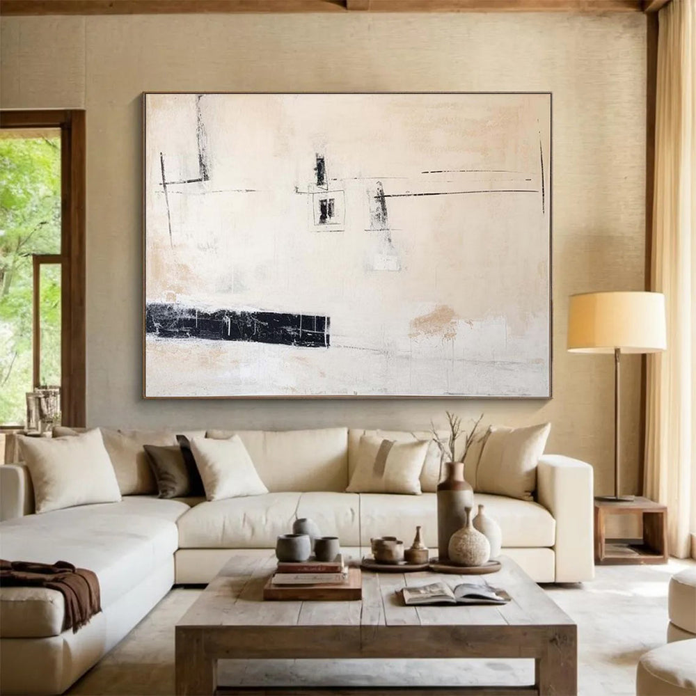 Massive-Sized Hand-Painted Abstract Art for Bedroom & Office LargeART1493