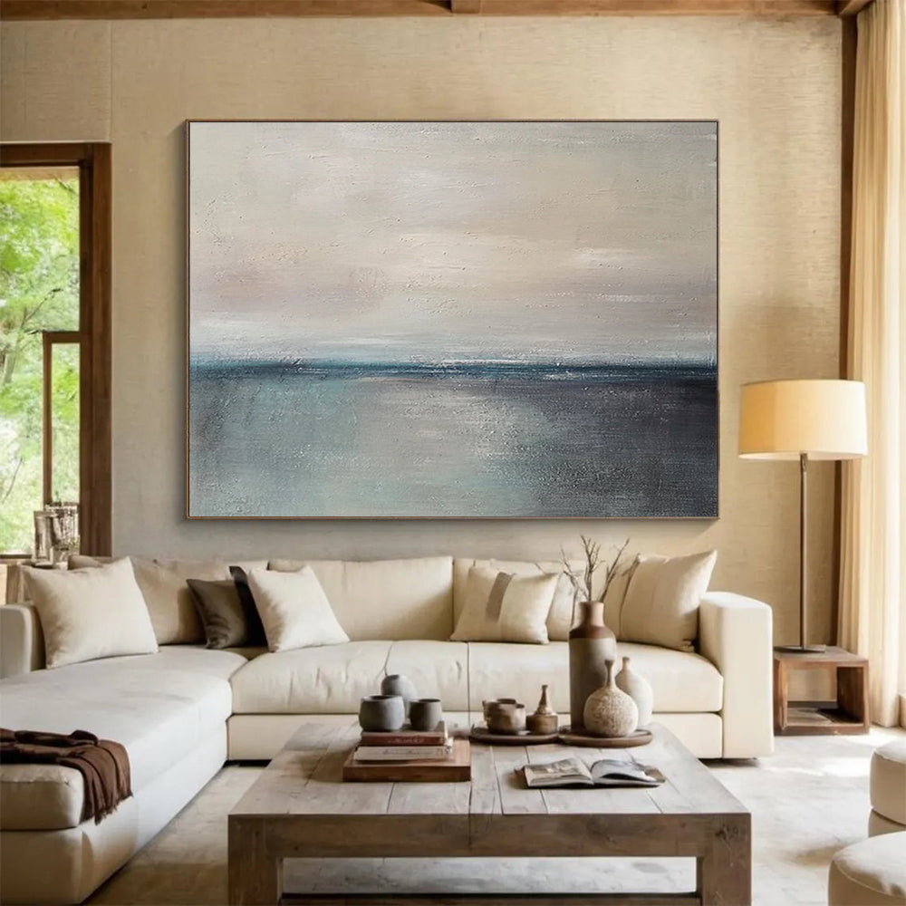 Minimalist Sea Horizon - Elegant Living Room Sophistication DLZ028