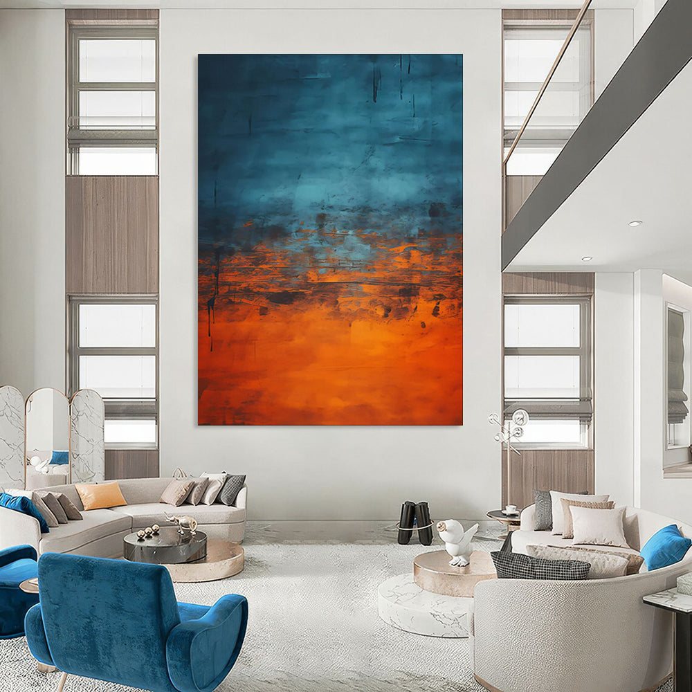Fluid & Dynamic Large-Scale Hand-Painted Abstract Painting for Bedroom & Living Room LargeART1947
