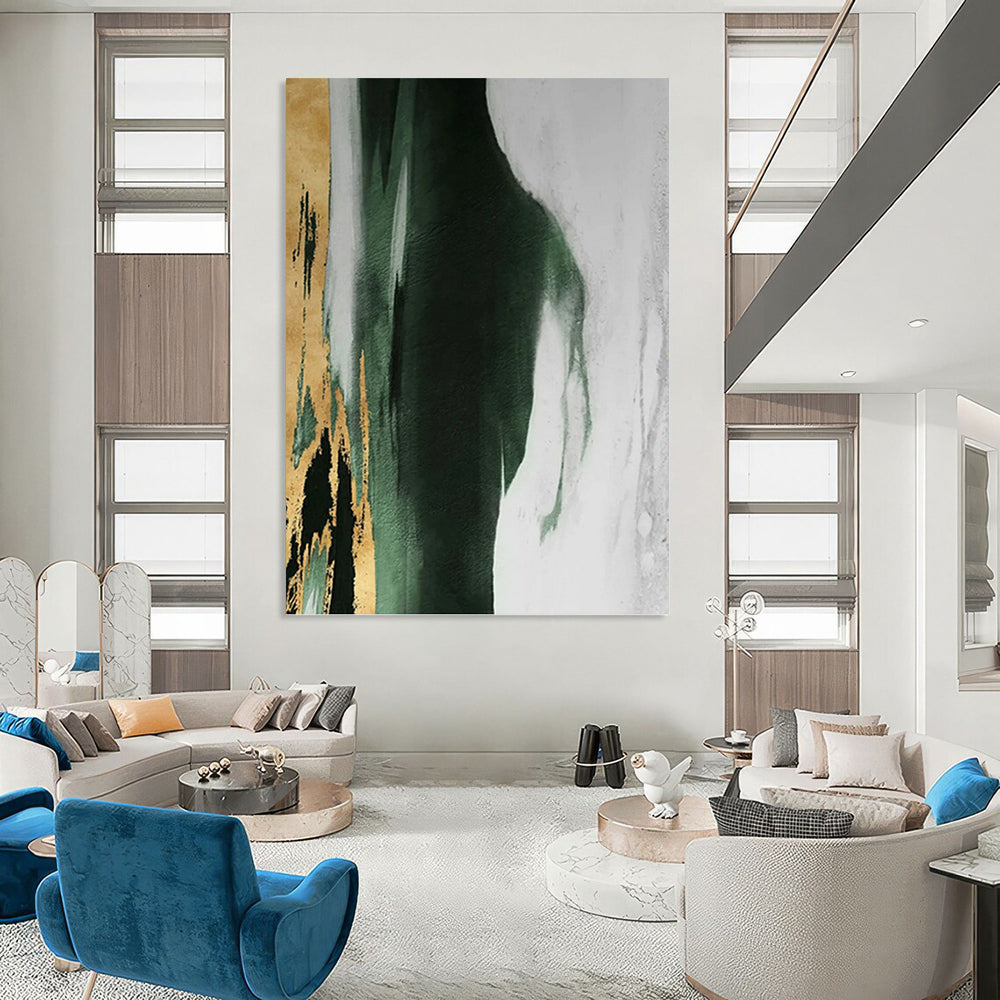 Striking Hand - Painted Textured Abstract Canvas for Art Gallery & Exhibition Space DKH1234