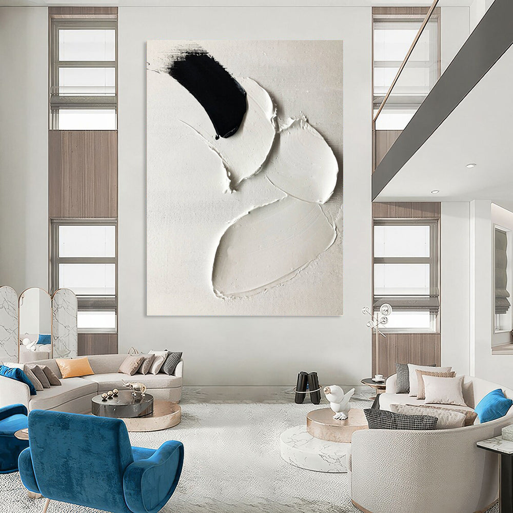 Vertical Hand - Painted Custom Abstract Work for Dining Room and Entryway DKH1665