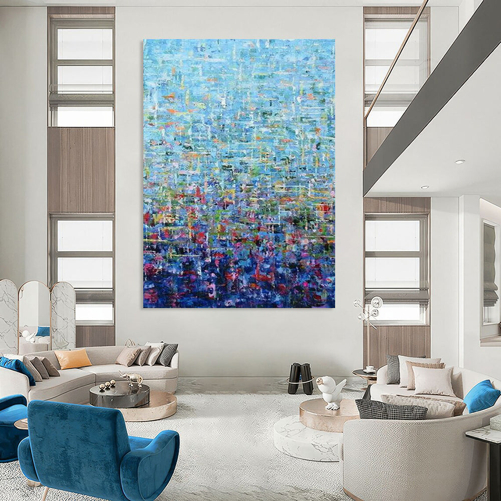 Monumental Hand-Painted Abstract Wall Art for Entryway & Dining Room LargeART2349
