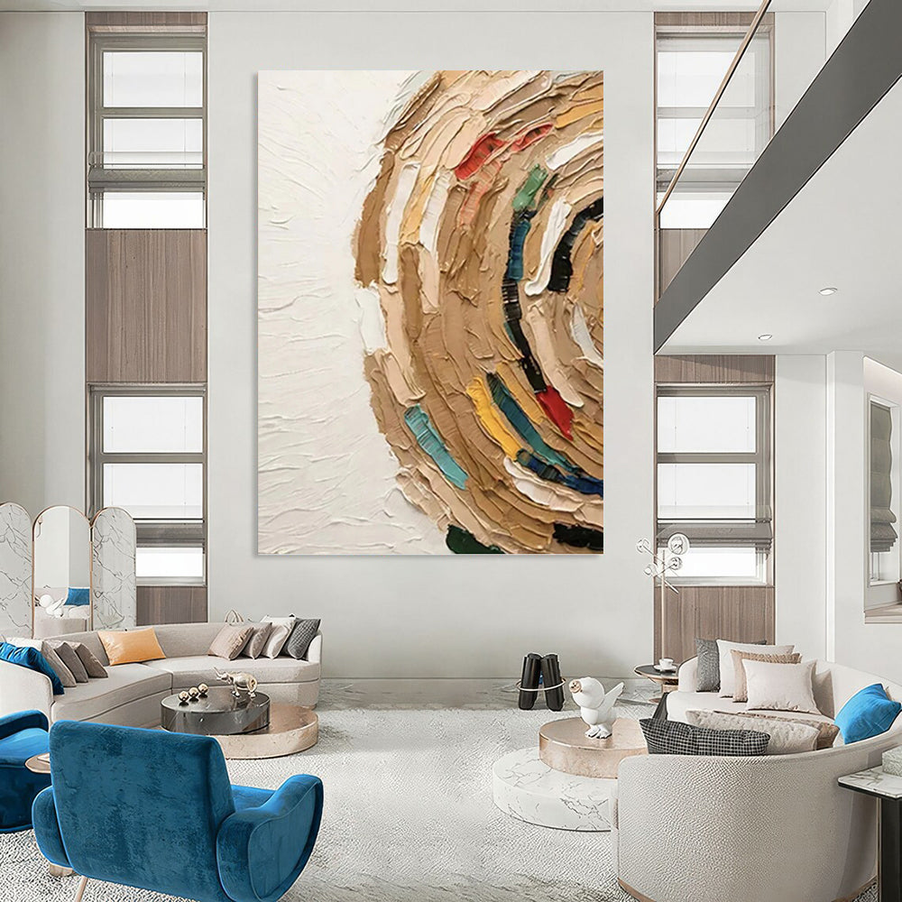 Breathtaking Hand - Crafted Textured Canvas Art for Hotel Lobby & Living Room DKH1118
