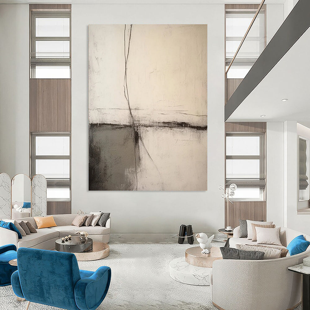 Hand-Painted Large Custom Abstract Artworks for Hotel & Entryway DTP370