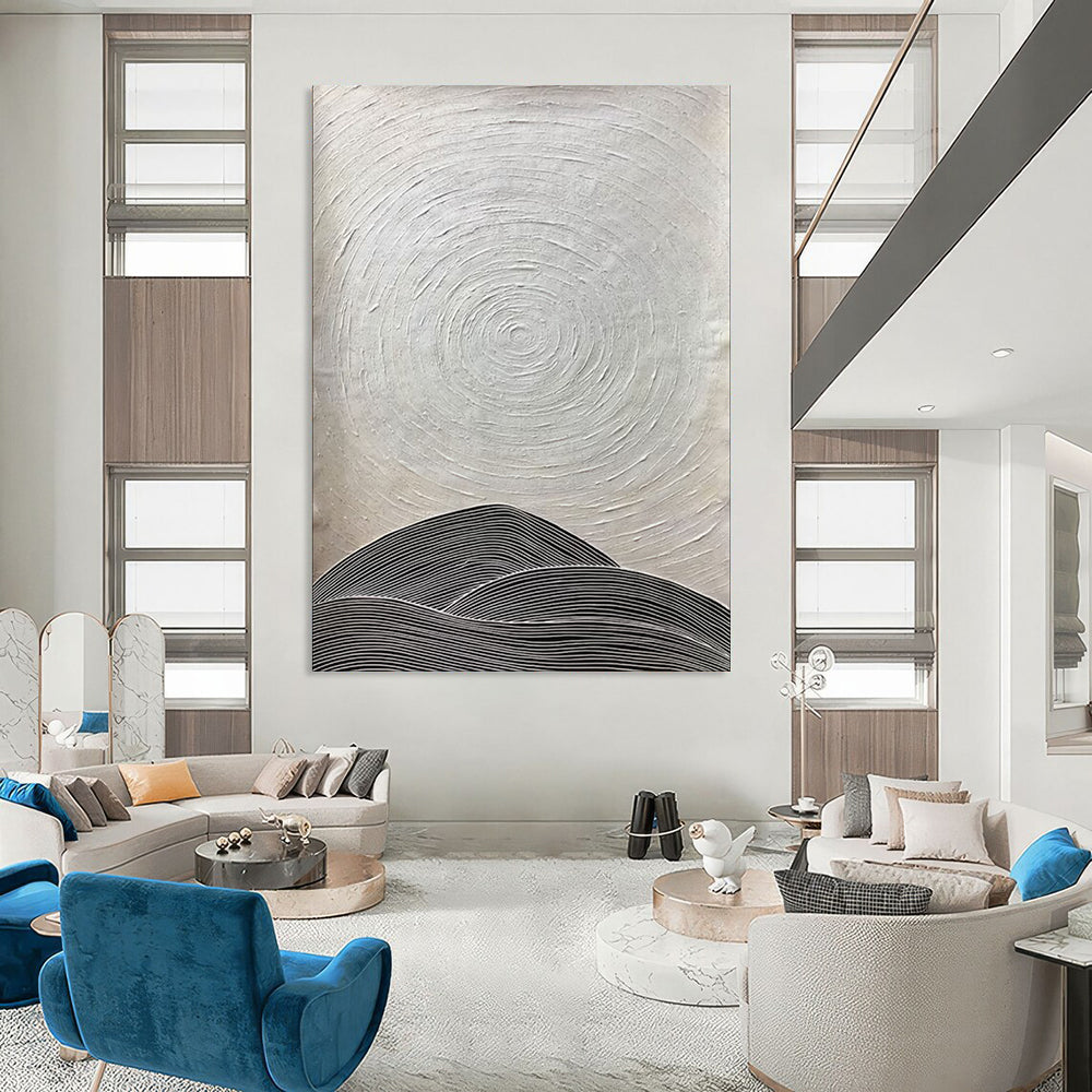 Majestic & Imposing Large-Scale Custom Hand-Painted Abstract Painting for Living Room & Hotel LargeART1960