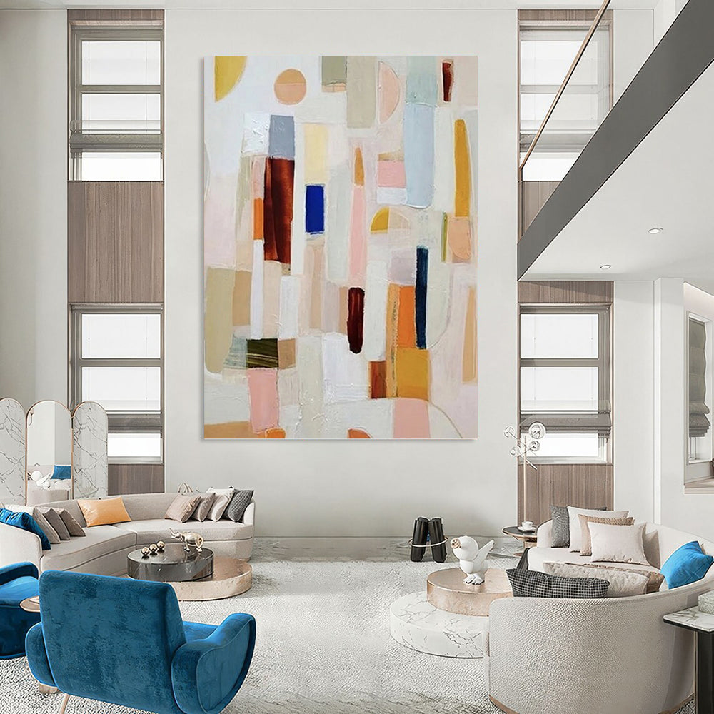 Striking Custom - Rendered Textured Canvas Abstract for Hallway & Bar DKH1069