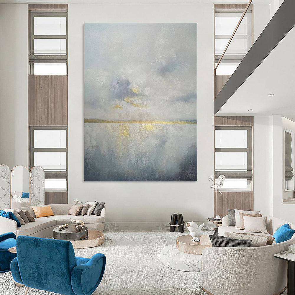 Oversized Custom Hand-Painted Abstract Art for Bedroom & Hotel LargeART1903
