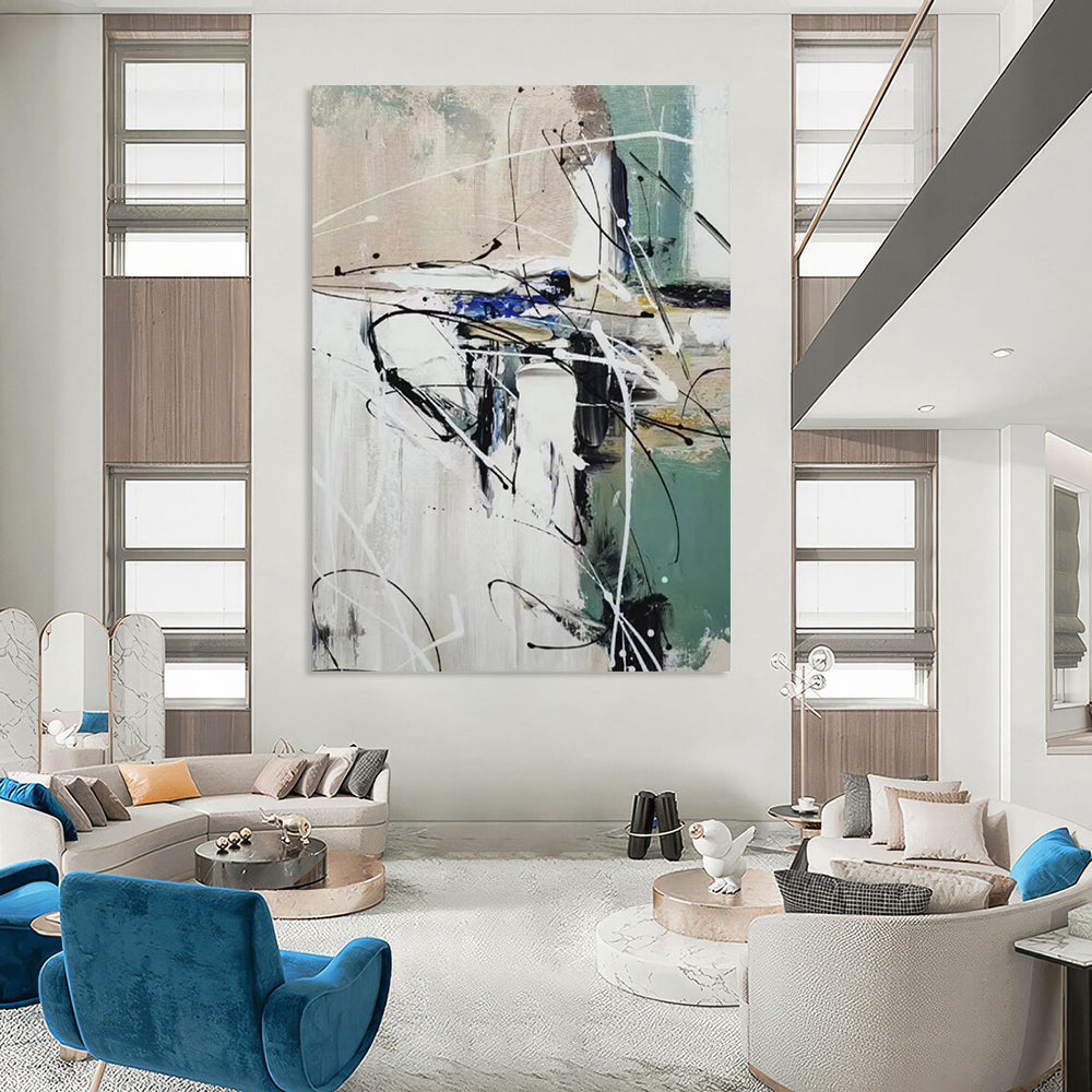 Grandiose Hand-Painted Abstract Art for Entryway & Hallway LargeART2297