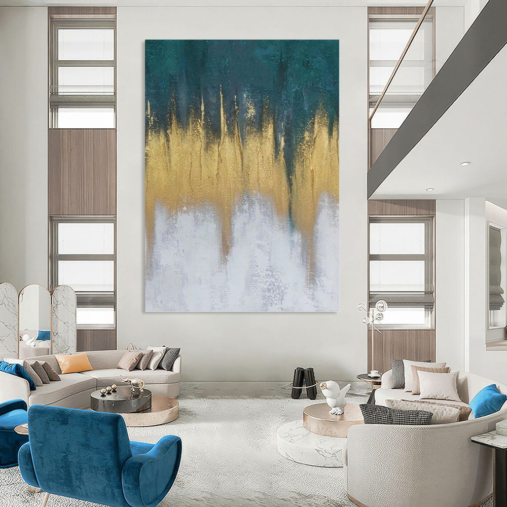 Breathtakingly Grand Hand - Painted Textured Abstract for Bedroom & Living Room DKH1235