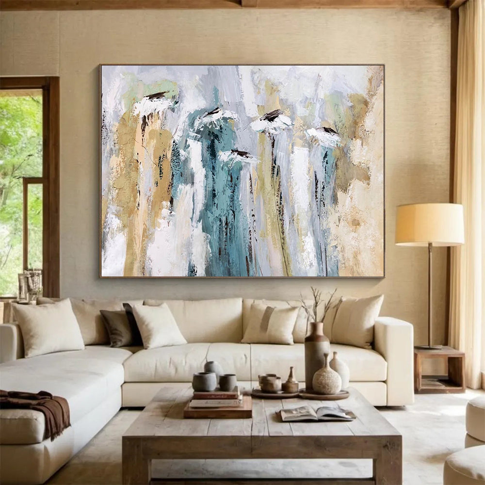 Soft - Toned Floral Abstract: A Delicate Touch of Nature DLZ155