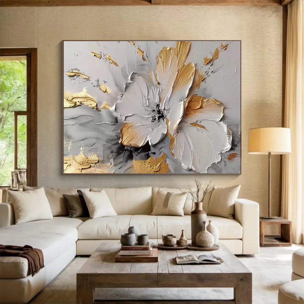 Immense Hand - Painted Abstract Textured Canvas for Artistic Enhancement DKH677