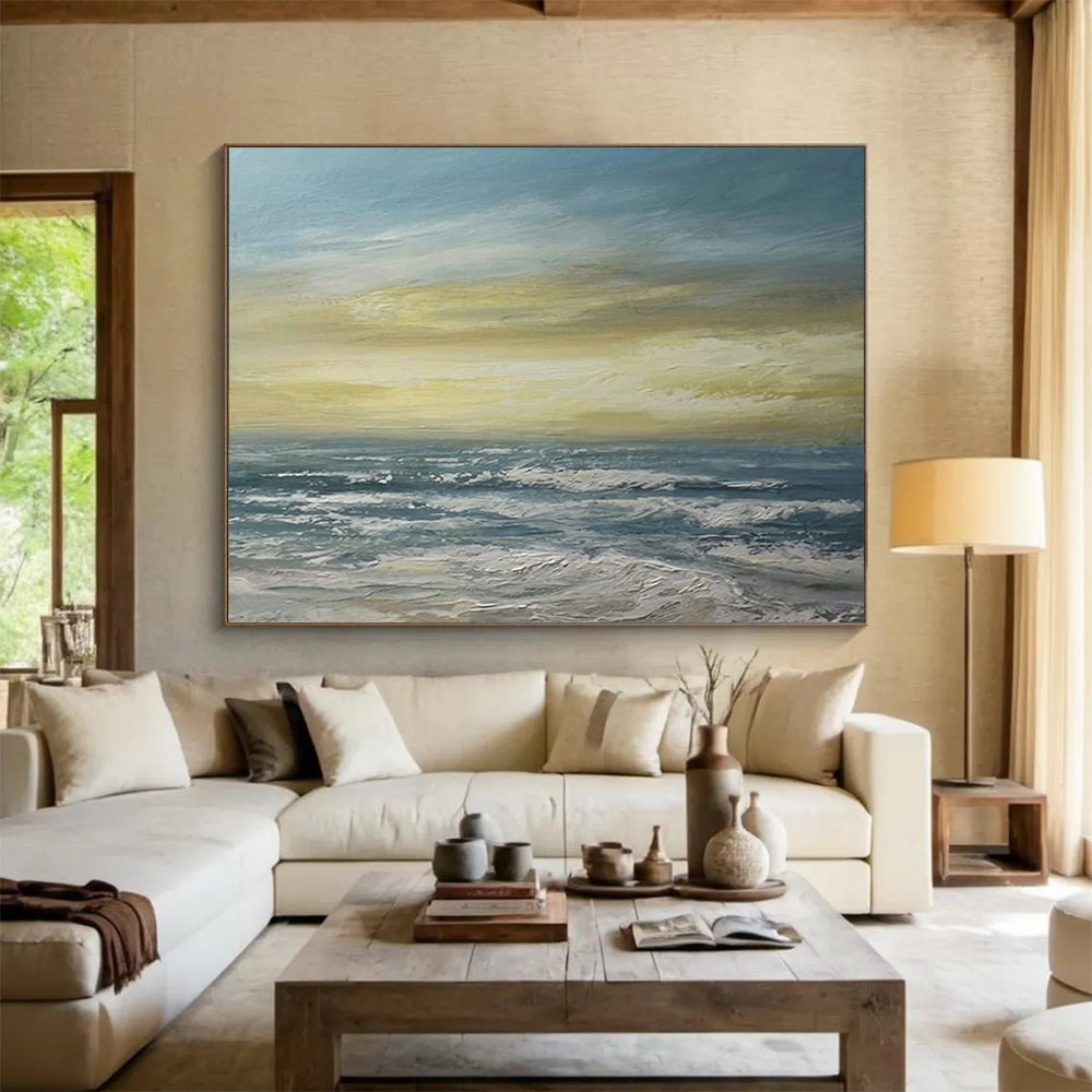 Golden Sunset Seascape - Warm Dining Room Centerpiece DLZ033
