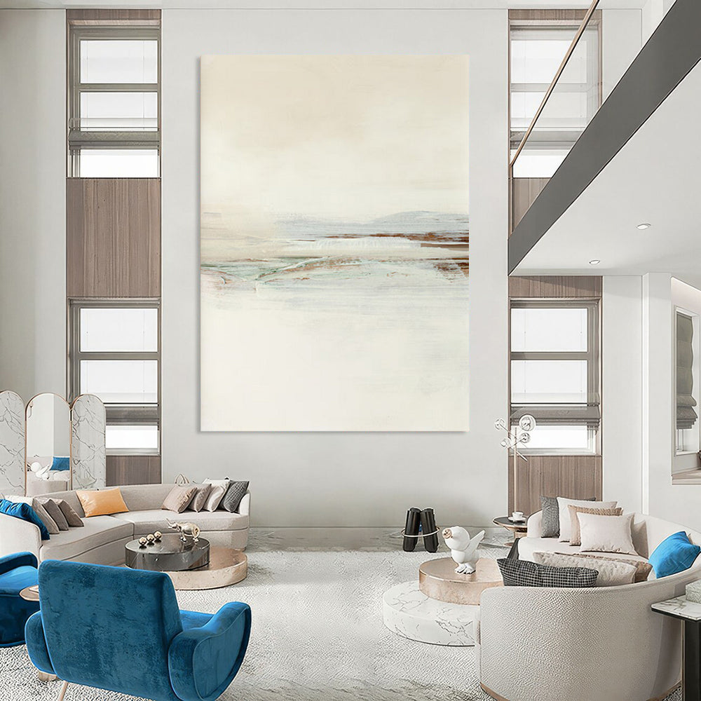 Large Custom Abstract Art: Hand-Painted Textures for Bar & Hotel DTP224