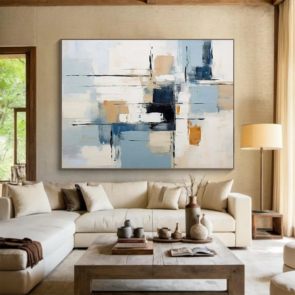 Morandi - Tone Geometric Abstract Painting - Artistic Atmosphere Maker for Modern Living Room DLZ092