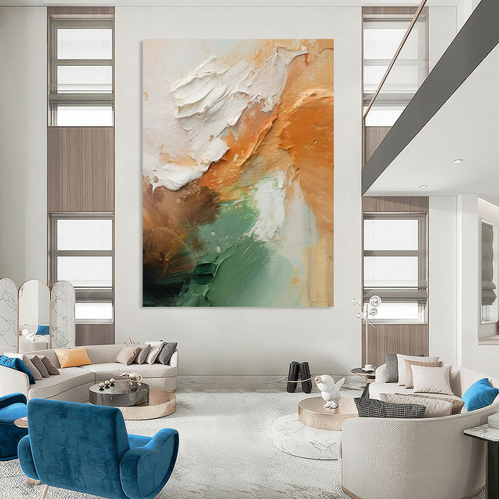 Large-Sized Hand-Painted Abstract Masterpiece for Bar & Hotel Lobby LargeART2308