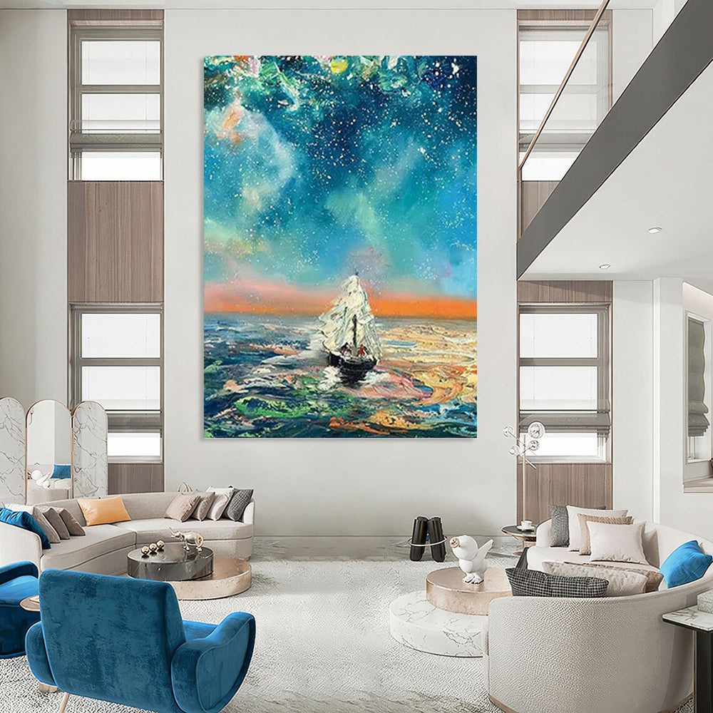 Oversized Custom - Rendered Textured Canvas Abstract for Living Room & Office DKH1049