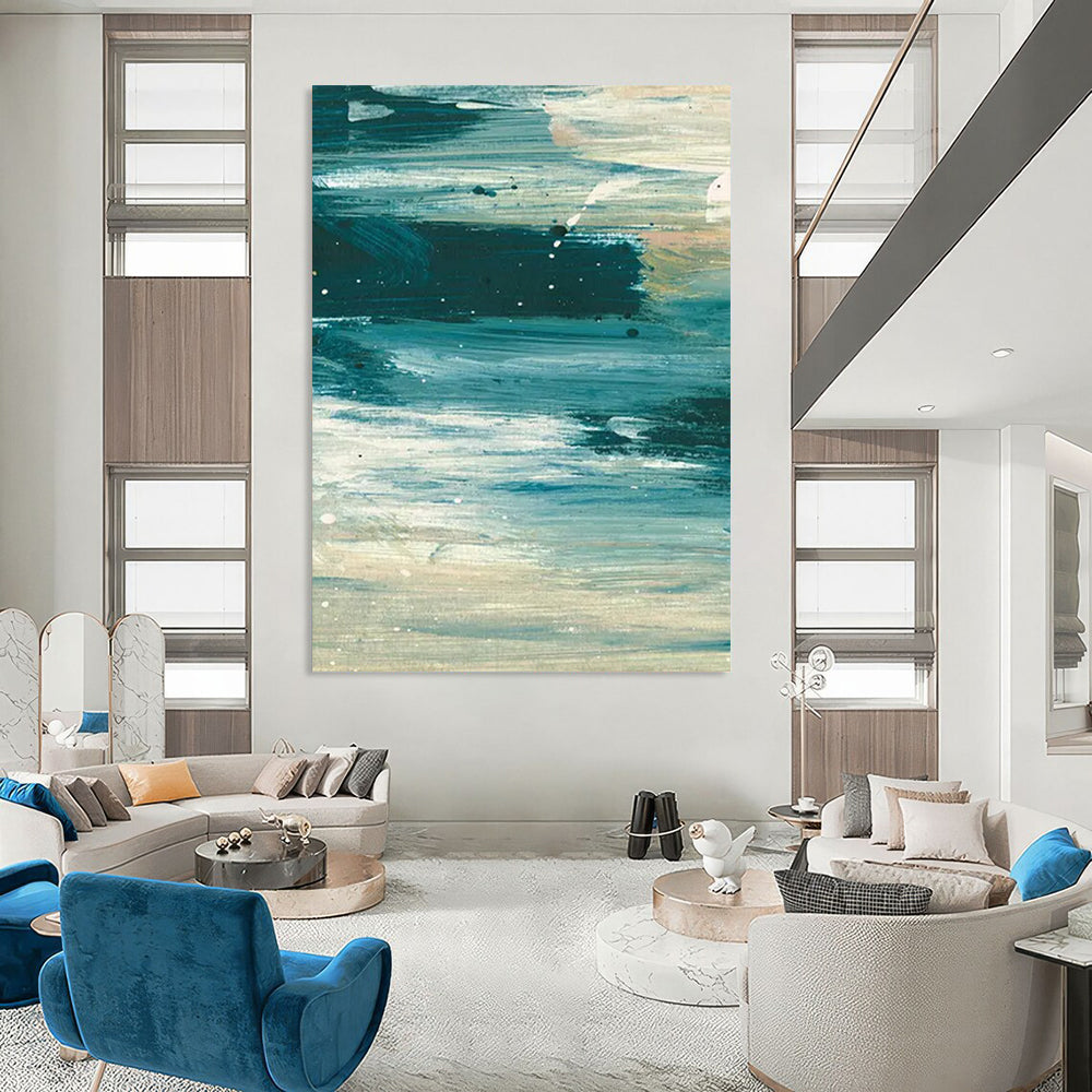 Custom Abstract Paintings: Large Dimensions, Hand-Painted Textures DTP177
