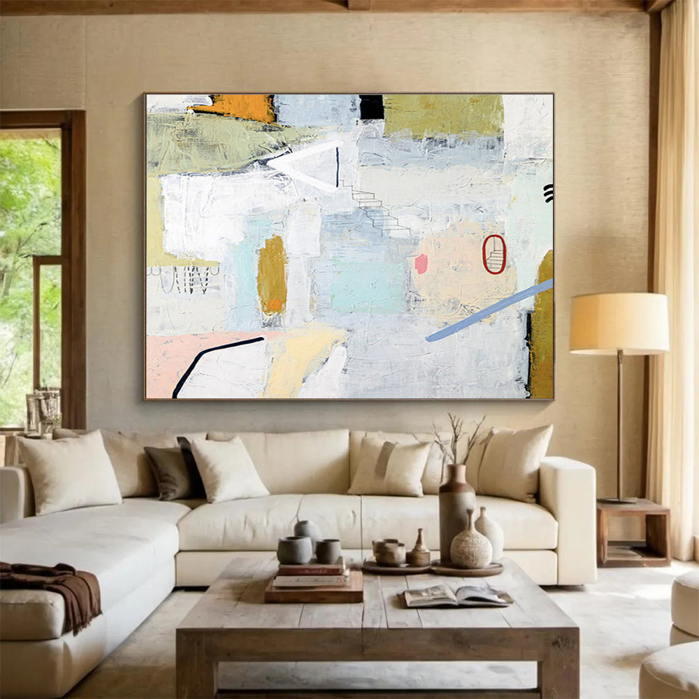 Gigantic Hand - Painted Abstract Wall Painting for Bedroom & Hallway DKH554