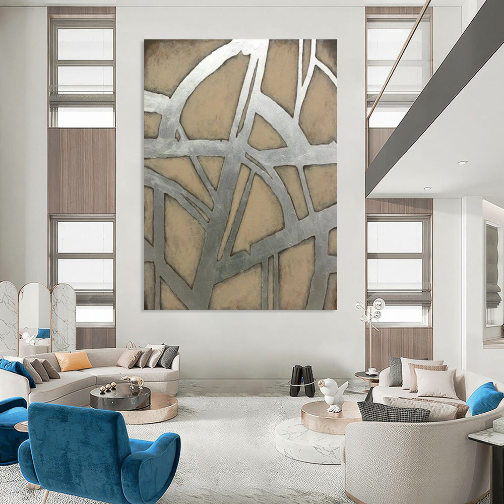Huge Hand-Painted Abstract Canvases for Living Room & Hallway LargeART2328