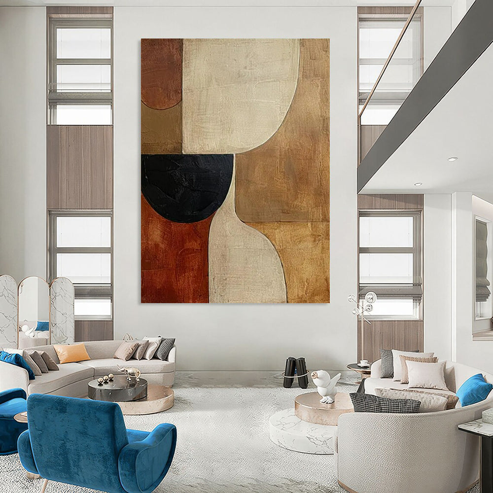 Expansive-Scale Hand-Painted Abstract Wall Art for Bedroom & Dining Room LargeART2365