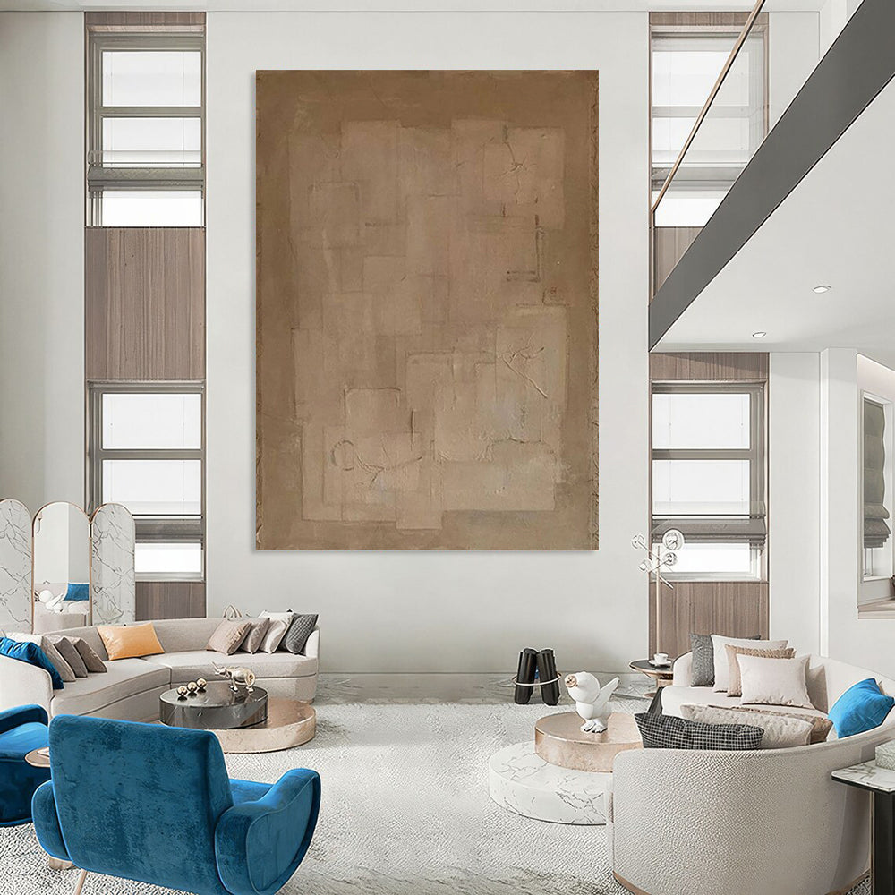 Custom Textured Abstract Paintings for Hotel & Entryway DTP334