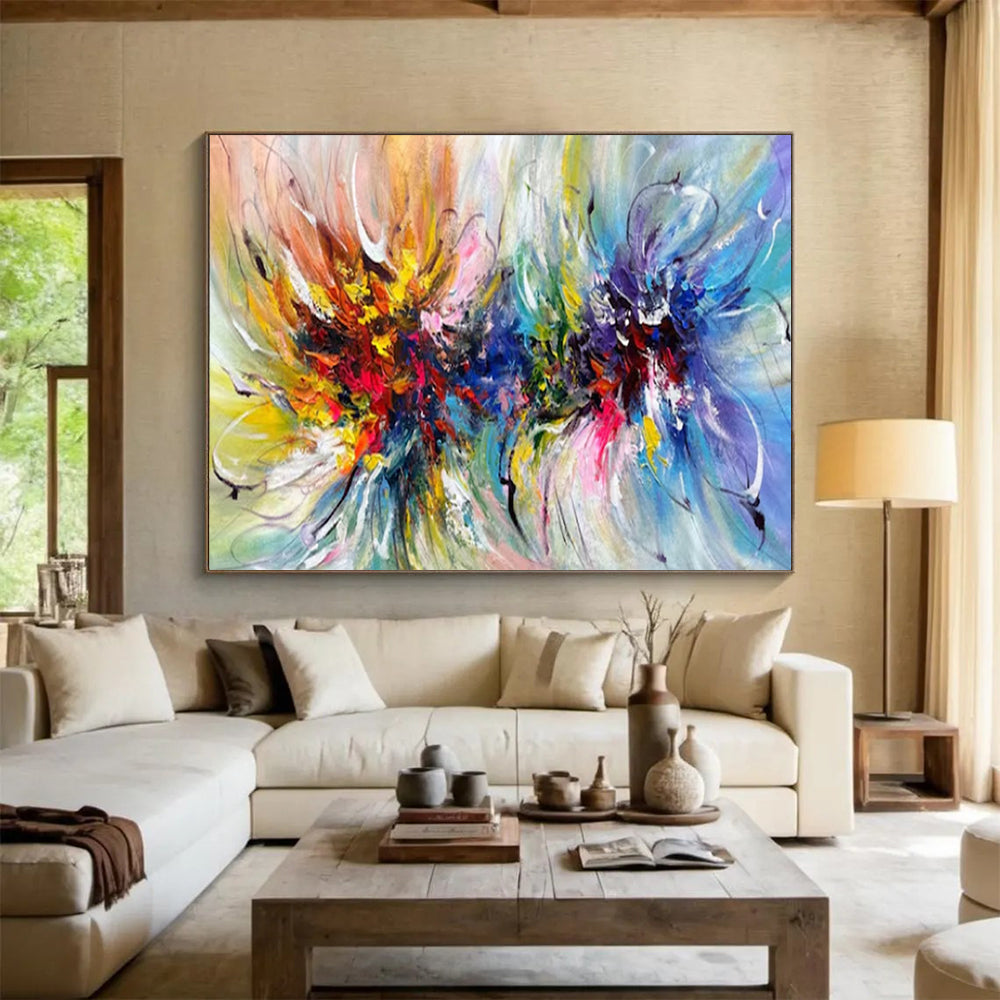 Luminous Giant Abstract Painting for Hallway & Bar LargeART1776