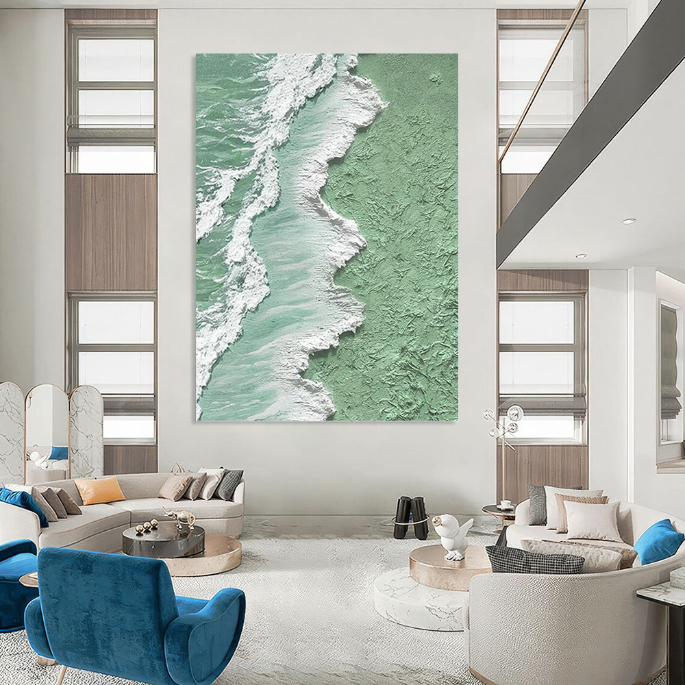 Titanic - Sized Hand - Painted Custom Abstract Enigma (with Diverse Textures), for Living Room and Hotel DKH1505