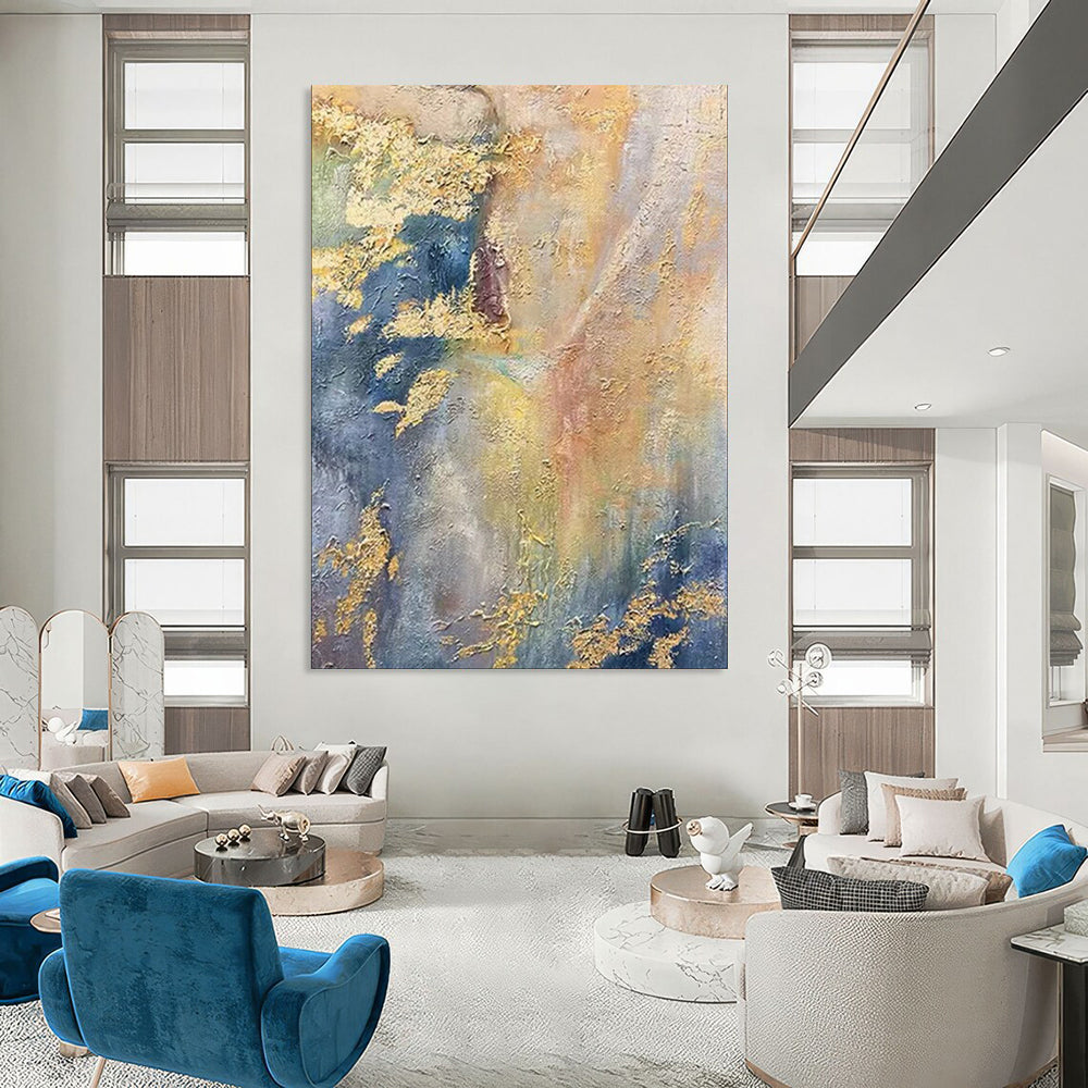 Large-Scale Textured Abstract Wall Art for Bedroom & Kids' Room LargeART2113