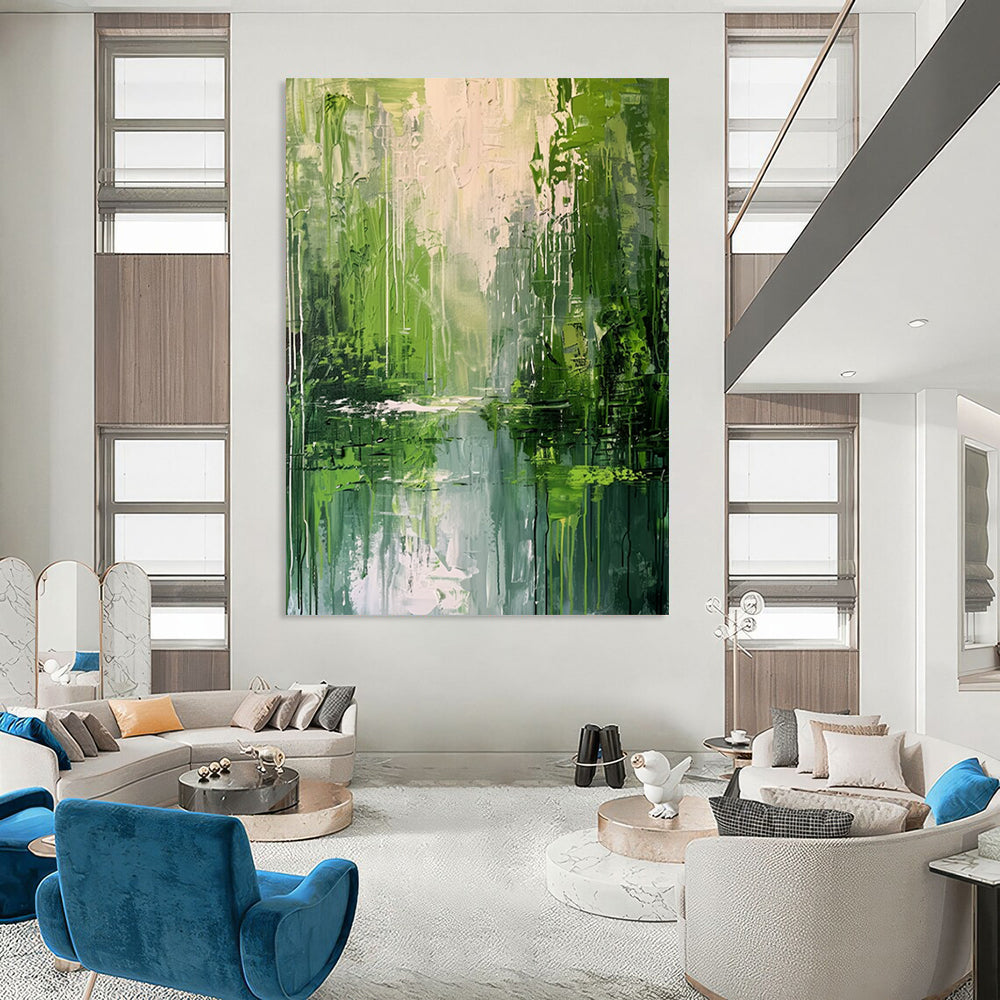 Oversized Hand - Painted Textured Custom Abstract Painting for Bedroom and Office DTP002