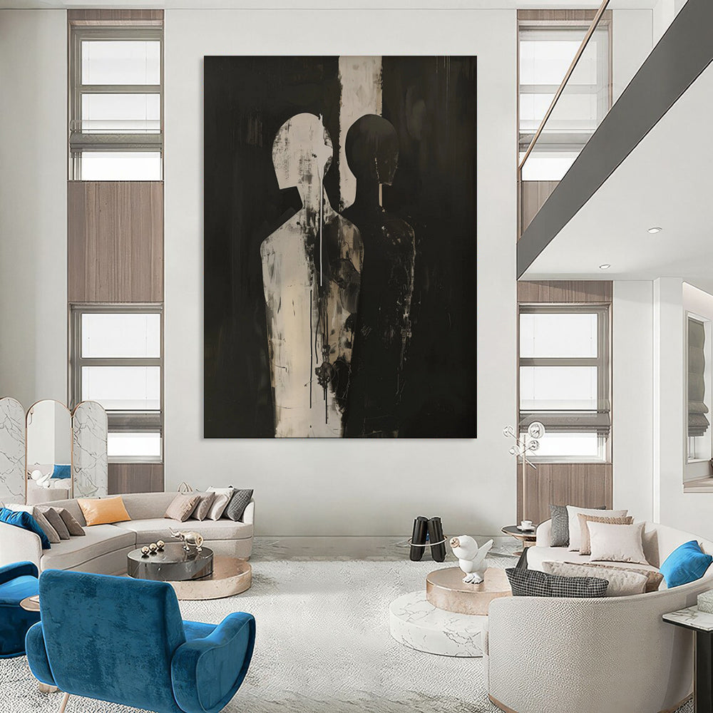 Oversized Custom Hand-Painted Abstract Art for Bedroom & Hotel LargeART1930