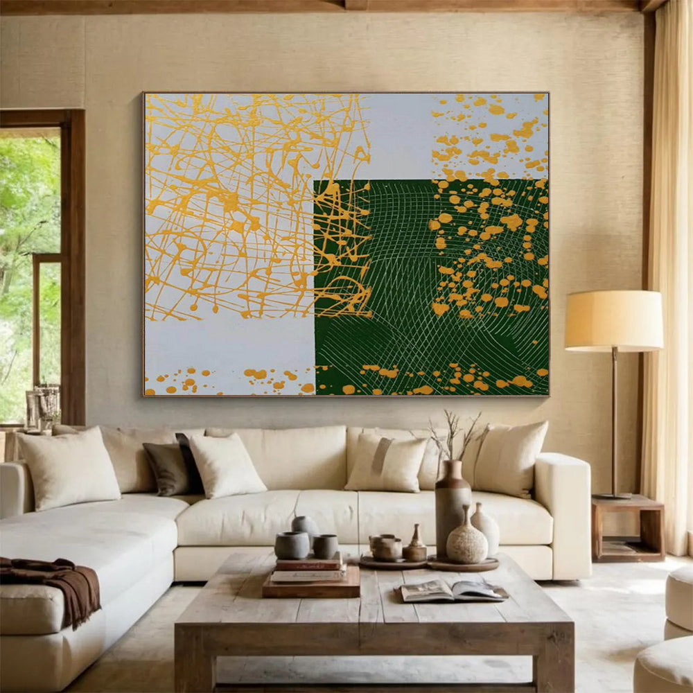 “Mystic Radiance” Giant Abstract Canvas for Bedroom & Entryway DKH307
