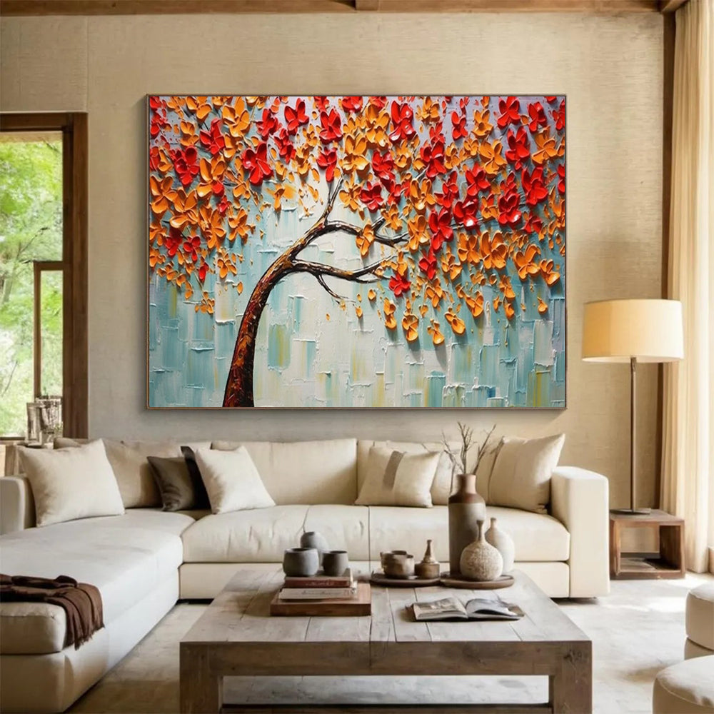 3D Autumn Tree Art - Textured Living Room Showstopper DLZ168