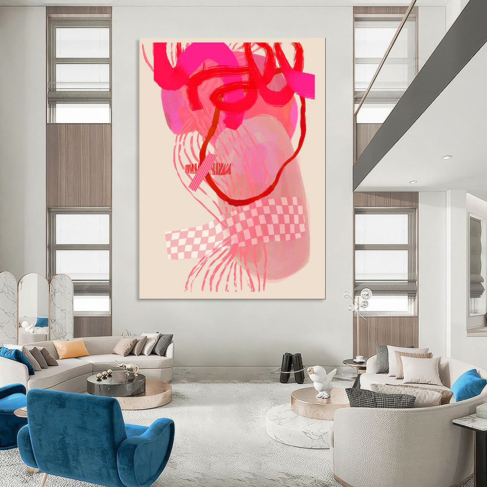 Serene & Calming Hand-Painted Custom Abstract Painting for Office & Hallway LargeART2000