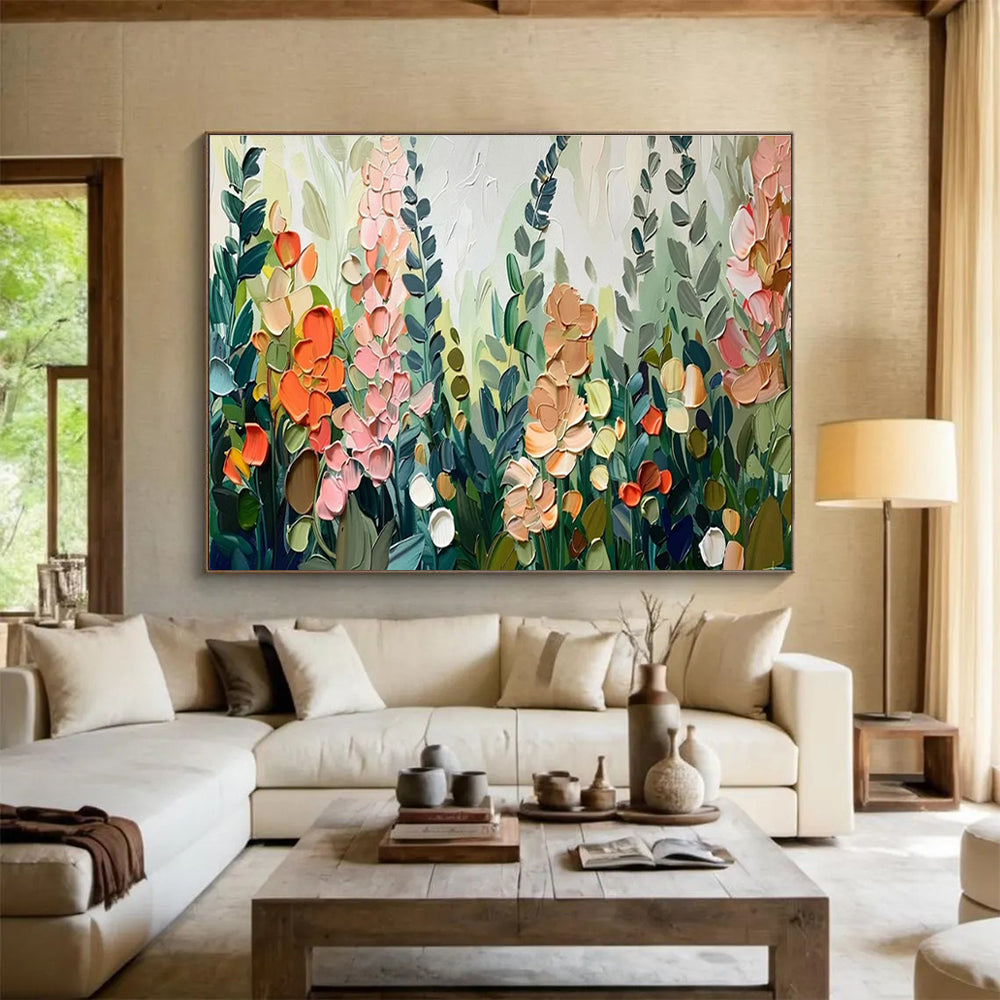 Large - Format Original Hand - Crafted Textured Abstract Wall Decor for Visual Attraction DKH801