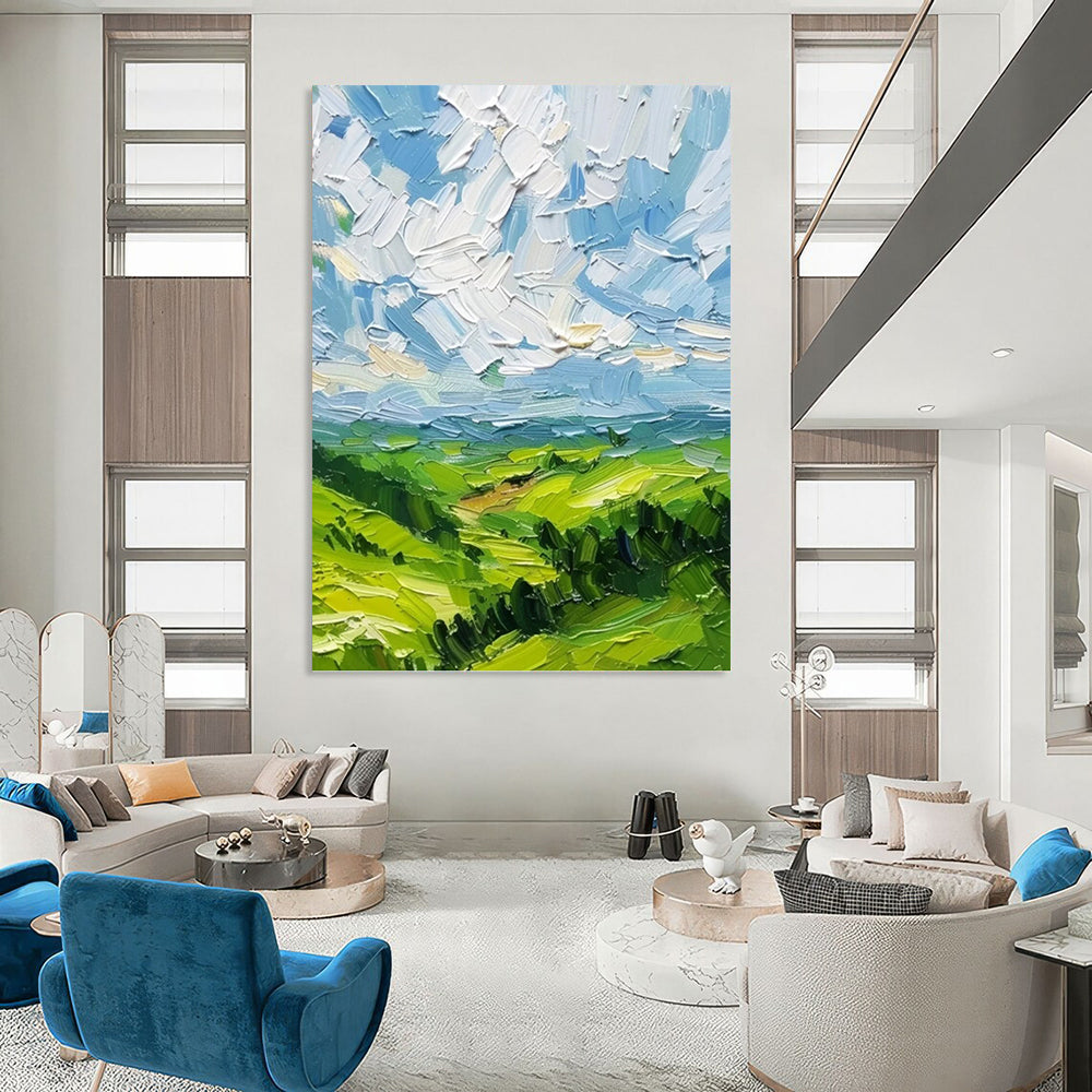 Elevated Vertical Hand - Painted Custom Abstract Treasure (with Unique Textures) for Bedroom and Dining Room DKH1557