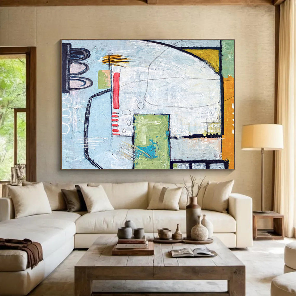 Vast Hand - Painted Abstract Mural for Hallway & Living Room DKH542