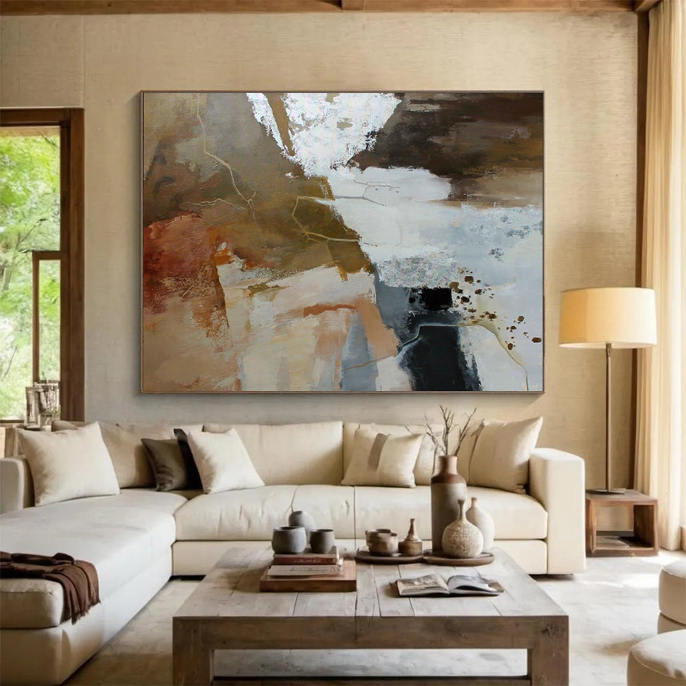 Hand-Crafted Custom Abstract Mural for Office & Bar DKH133